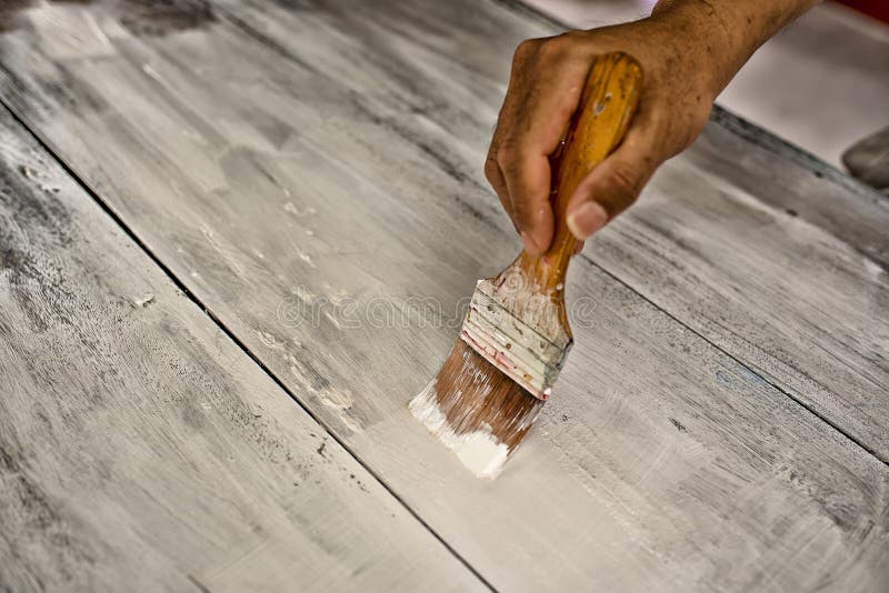 Painter and Decorator Work Table with House Project, Color Swatches