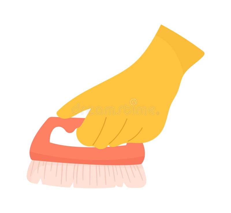 Hand with Brush stock vector. Illustration of vector 277952305