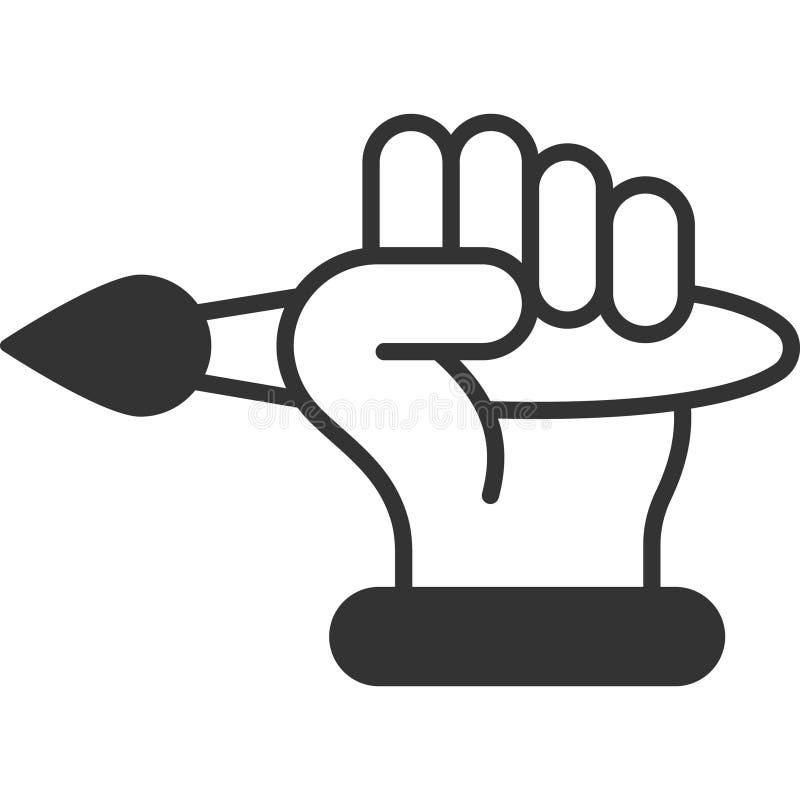 Hand Brush Which Can Easily Edit or Modify Stock Illustration