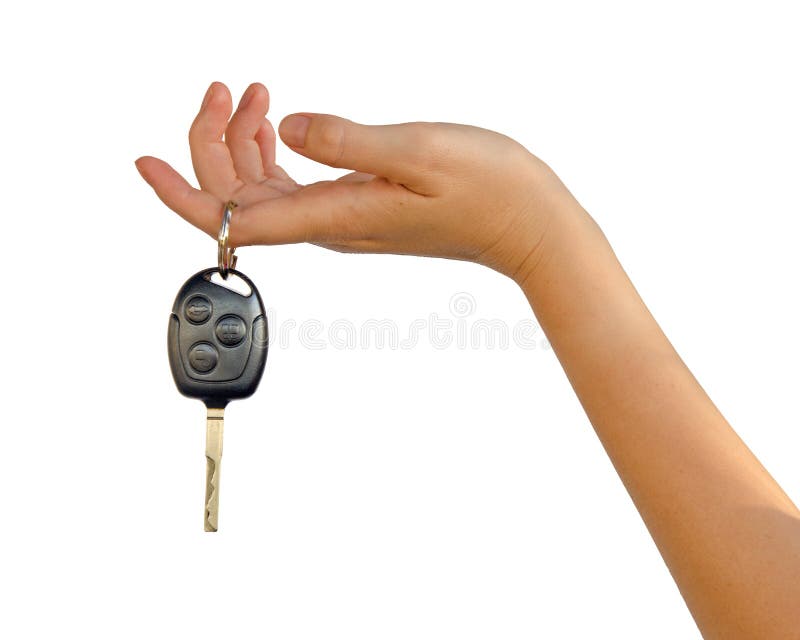 Hand with car key