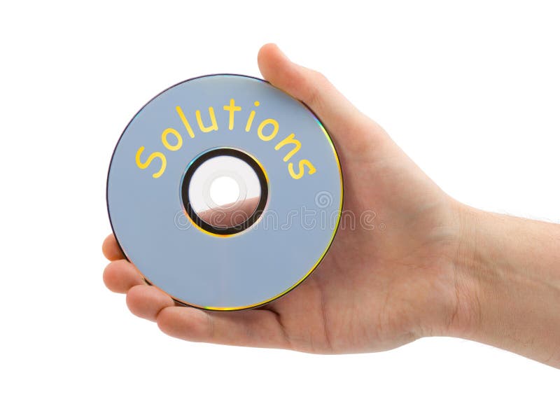 Hand with cd Solutions