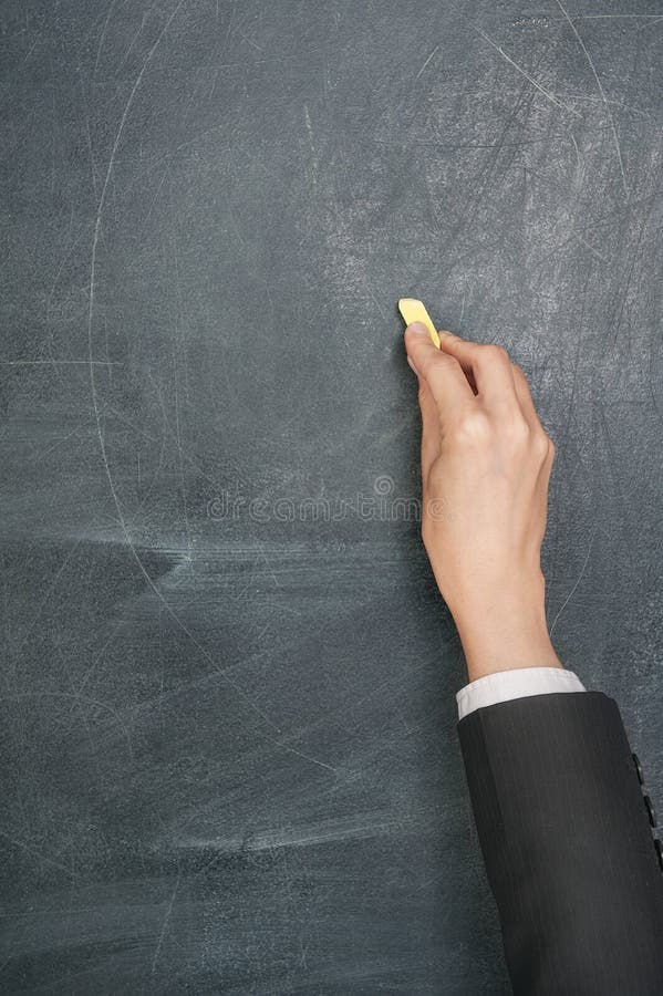 Hand with chalk stock image. Image of frame, board, hand 32858817