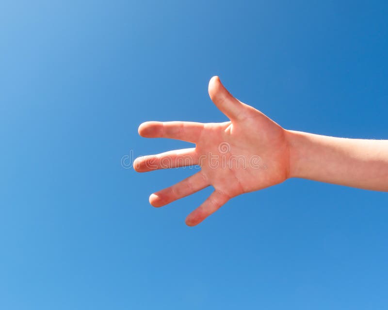 Hand of child stock image