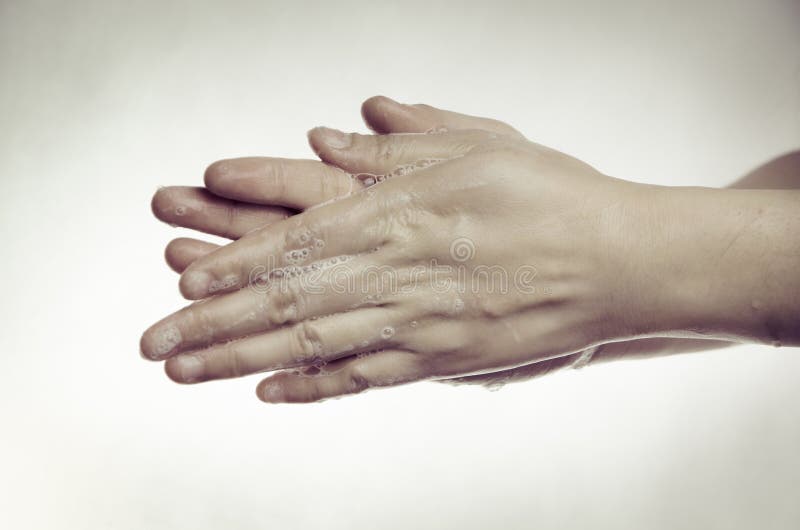 Hand cleaning stock image. Image of medical, hand, rinse 37010367