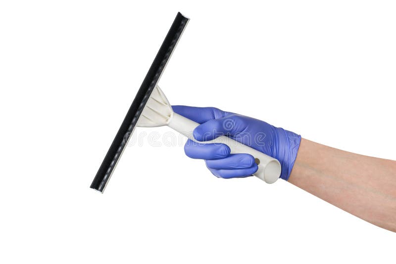 Hand With Window Cleaning Tool Stock Photo - Download Image Now - Squeegee,  Window Washer, White Background - iStock