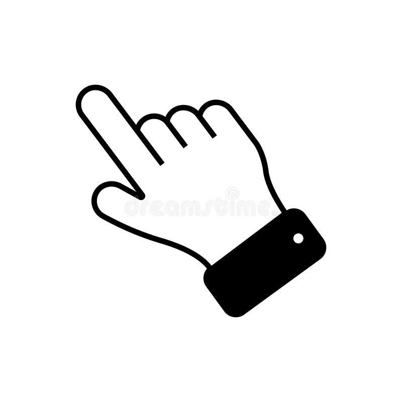 Hand click icon vector. pointer icon vector. hand cursor icon vector. Pointer click. Cursor arrow icon. Clicking with a computer royalty free illustration