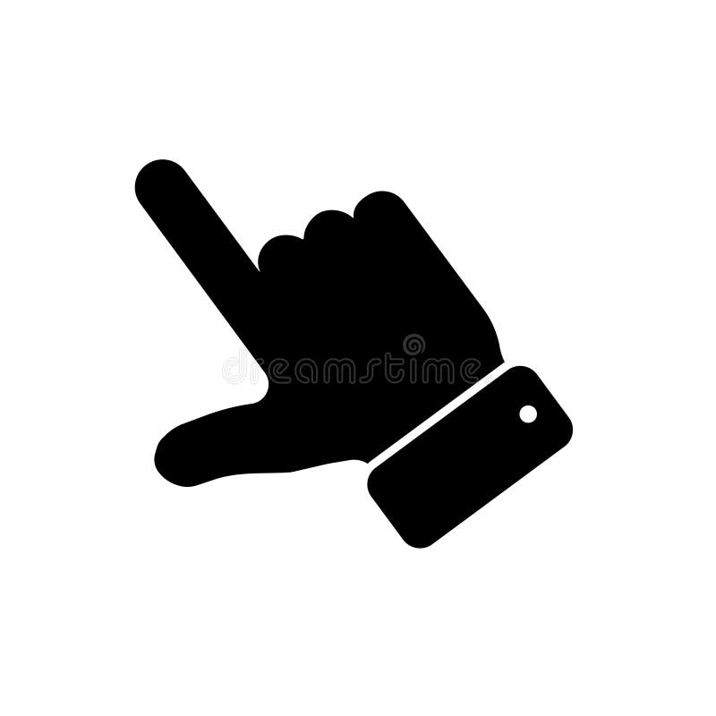 Hand click icon vector. pointer icon vector. hand cursor icon vector. Pointer click. Cursor arrow icon. Clicking with a computer royalty free illustration