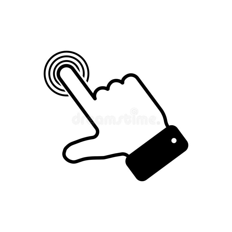 Hand click icon vector. pointer icon vector. hand cursor icon vector. Pointer click. Cursor arrow icon. Clicking with a computer vector illustration