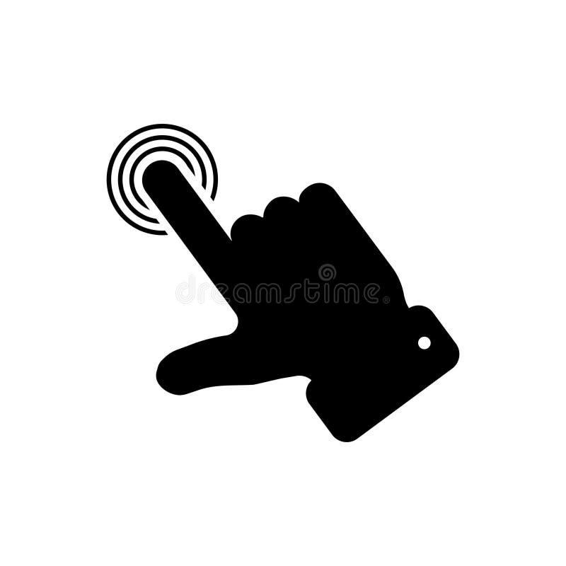 Hand click icon vector. pointer icon vector. hand cursor icon vector. Pointer click. Cursor arrow icon. Clicking with a computer stock illustration