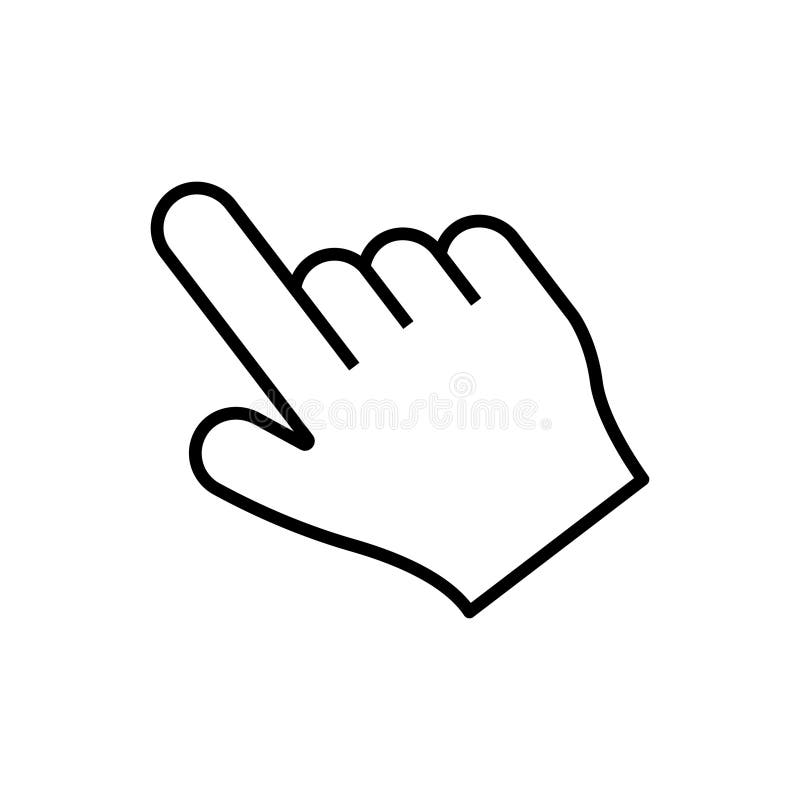 Hand click icon vector. pointer icon vector. hand cursor icon vector. Pointer click. Cursor arrow icon. Clicking with a computer royalty free illustration