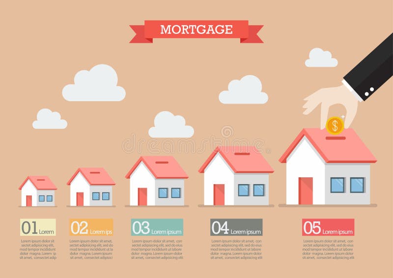 Hand collect the money in house piggy bank infographic