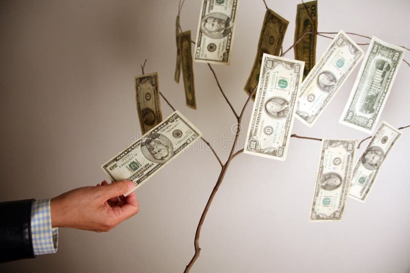 Hand collecting money stock photo. Image of spend, single 6693026