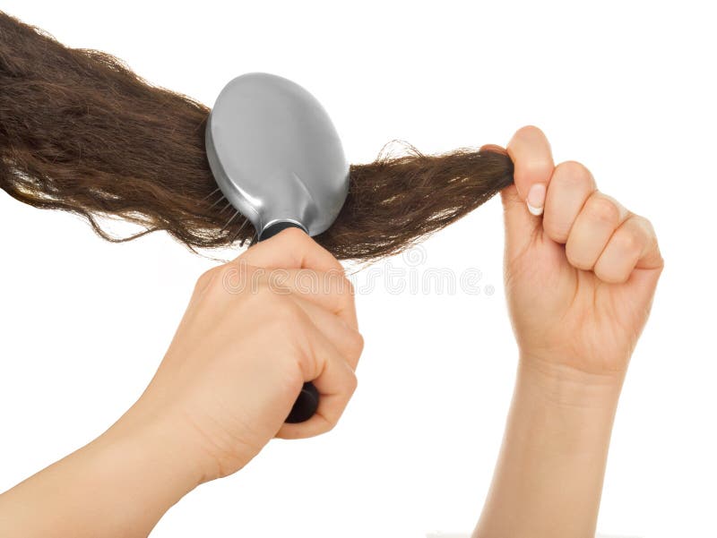 Hand comb her hair stock image. Image of female, caucasian 52411489