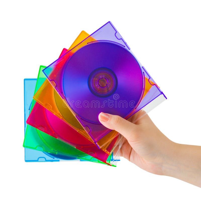 Hand with computer disks