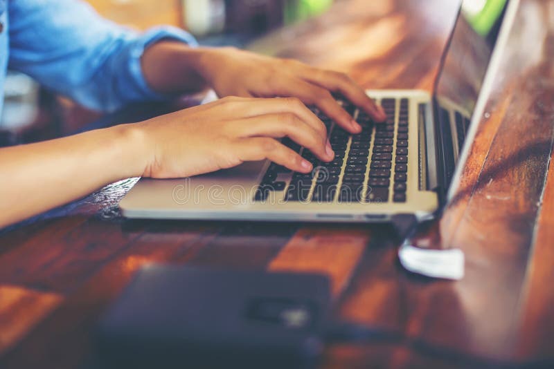 Hand Control on a Laptop Touchpad Stock Photo Image of hand, open