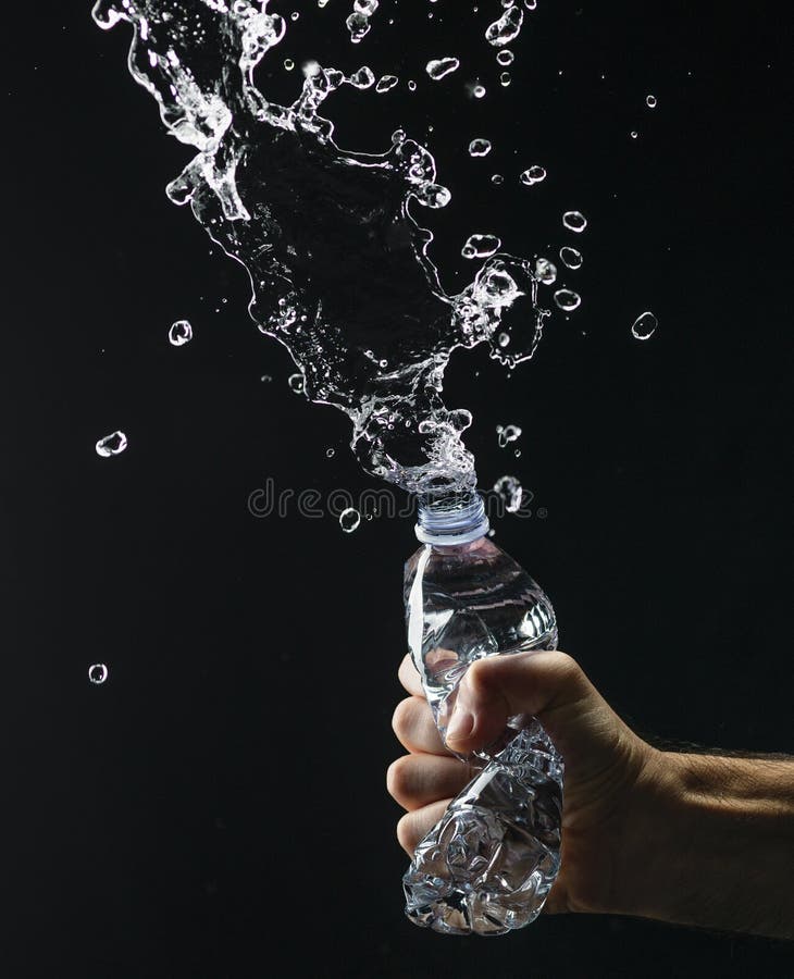 Man Crushing Water Bottle stock photo. Image of person 10679090