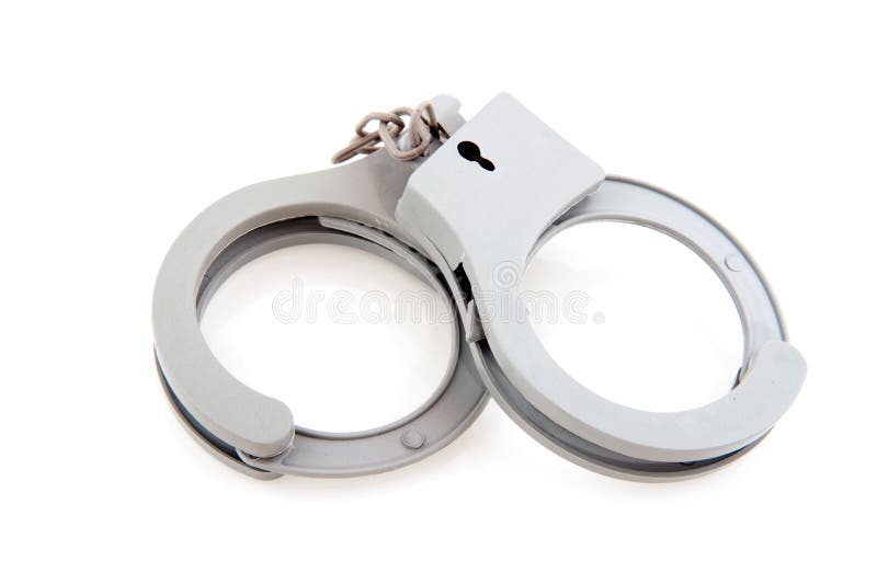 CLASSIC SOLID CHROME METAL SILVER HAND CUFFS HANDCUFFS POLICE SECURITY PATROL