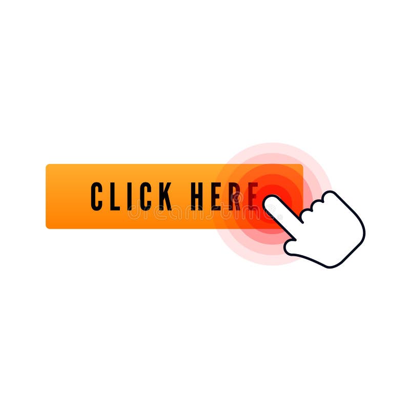 Hand Cursor with Animation of Action Over Button with Text Click Here on White Background. Web Icons Element Stock Vector - Illustration of hand, internet: 159764554 Hand Cursor with Animation of Action Over Button with Text Click Here on White Background. Web Icons Element Stock Vector - Illustration of hand, internet: 159764554