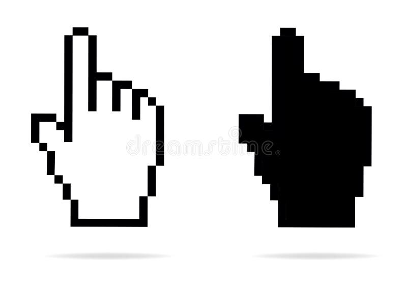 Hand cursor icon click. Hand click icon. Finger pointer isolated vector vector illustration