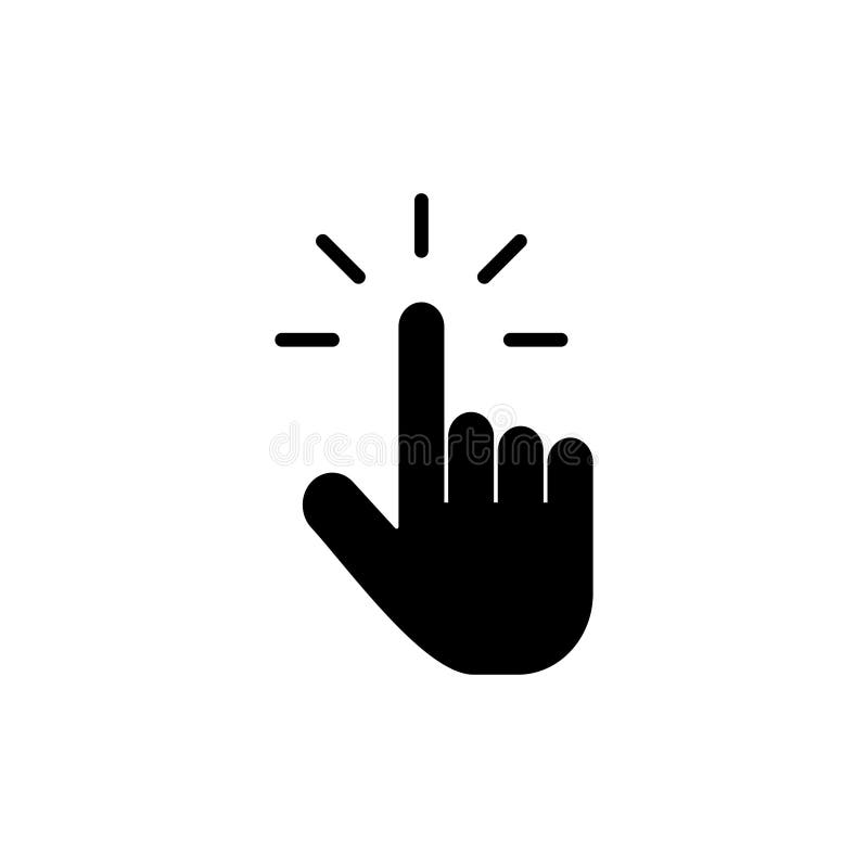Hand cursor icon click. Hand click icon. Finger pointer isolated vector vector illustration