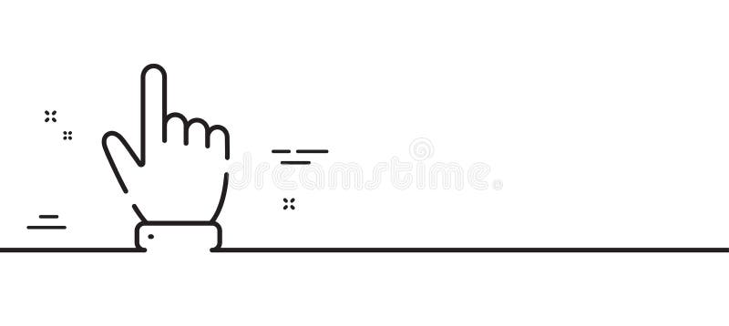 Hand cursor line icon. Click action sign. Vector stock illustration