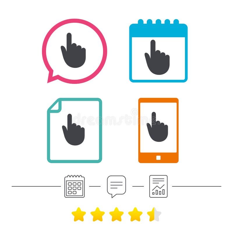 Hand cursor sign icon. Hand pointer symbol. royalty free illustration