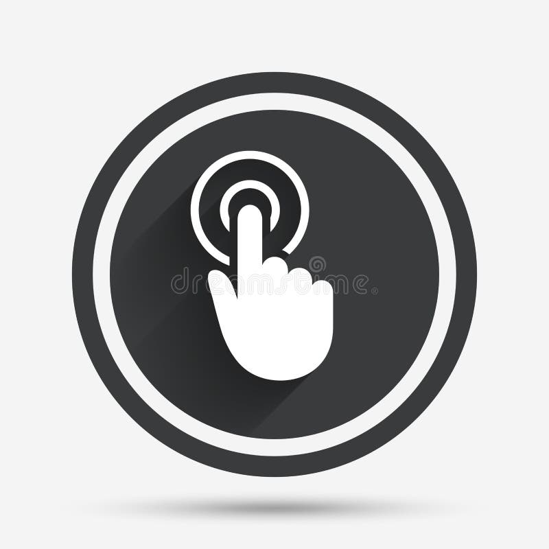 Hand cursor sign icon. Hand pointer symbol. royalty free illustration