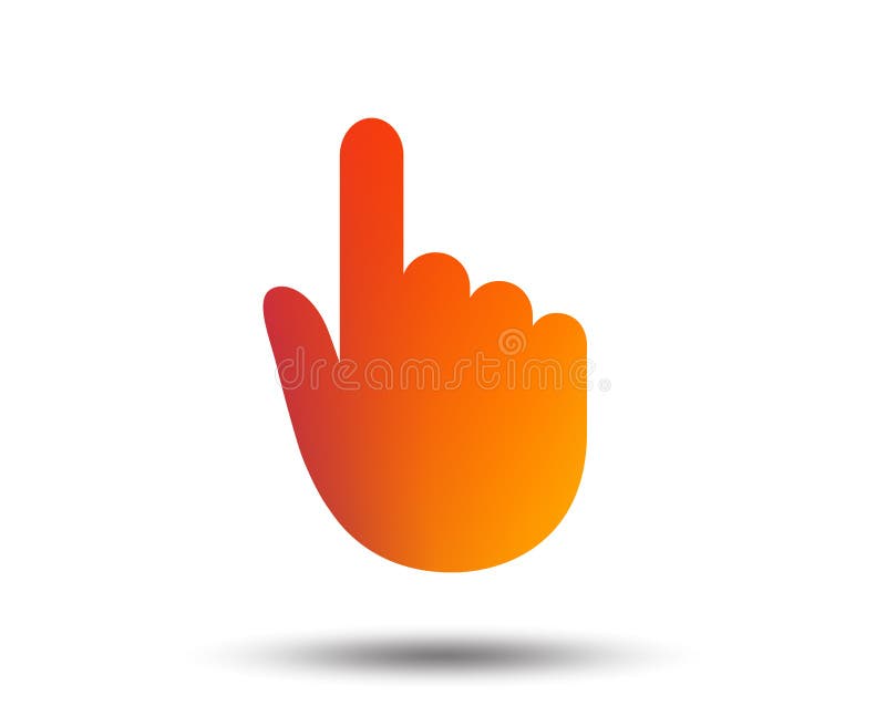 Hand cursor sign icon. Hand pointer symbol. royalty free illustration