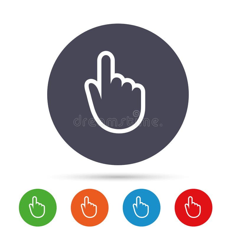 Hand cursor sign icon. Hand pointer symbol. stock illustration