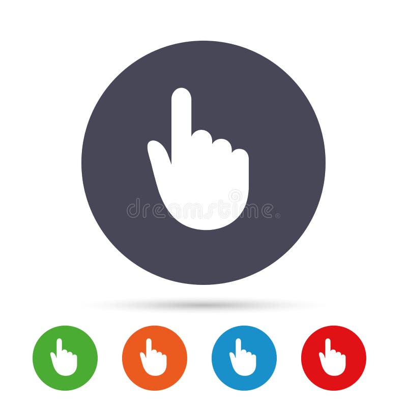 Hand cursor sign icon. Hand pointer symbol. stock illustration