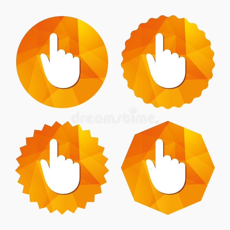 Hand cursor sign icon. Hand pointer symbol. stock illustration