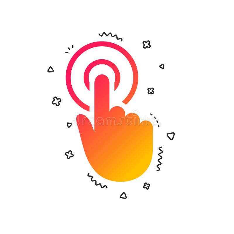 Hand cursor sign icon. Hand pointer symbol. Vector stock illustration