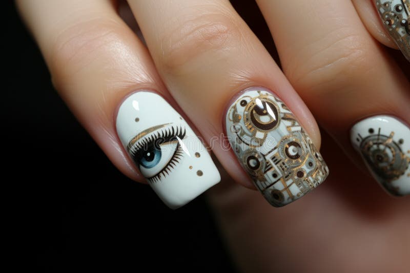 Hand Manicure Nails Spa. Generate Ai Stock Illustration Illustration