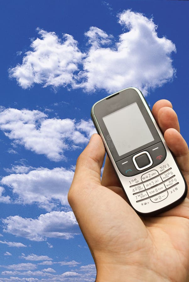 Hand, die einen Handy anhält lizenzfreies stockbild Hand, die einen Handy anhält lizenzfreies stockbild
