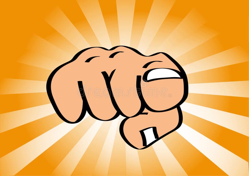 Hand, die Finger zeigt vektor abbildung. Illustration von begrifflich