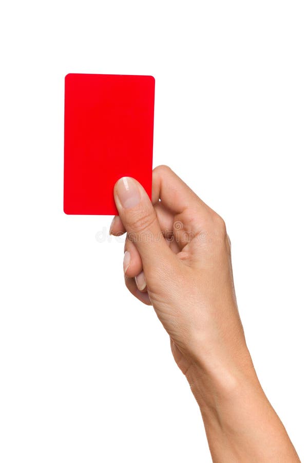 Hand, die rote Karte anhält stockbild Hand, die rote Karte anhält stockbild