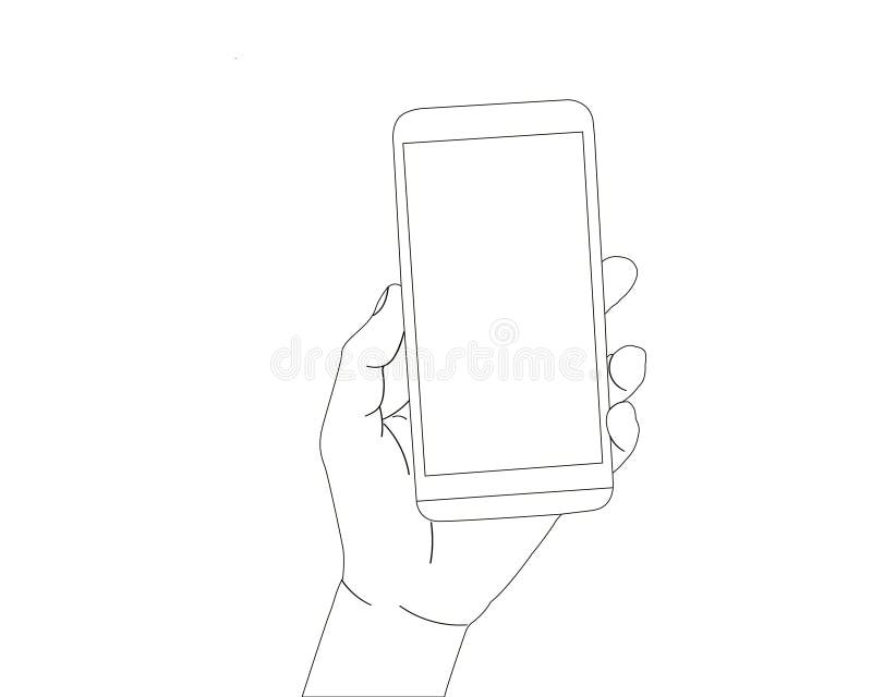 Hand, die Smartphone lokalisiert hält stock abbildung Hand, die Smartphone lokalisiert hält stock abbildung