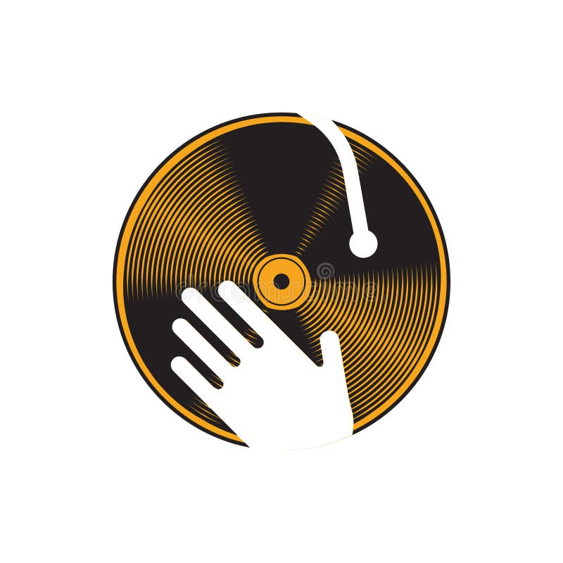 DJ Scratch Disc Jog Wheel Icon. Vector Illustration Decorative ...