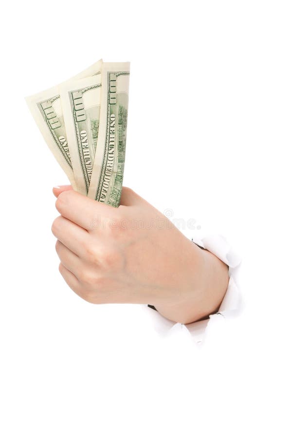 Hand with dollars