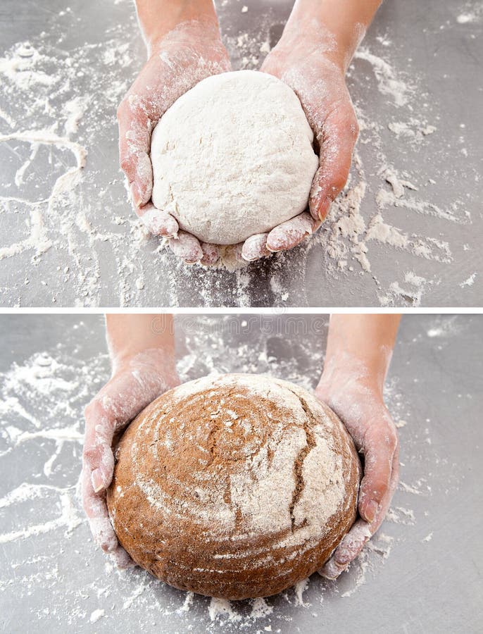 Baker Scoring Loaves of Bread Dough Stock Image Image of freshness