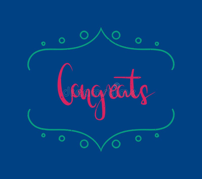 Hand dragen borstebokstäver av en uttrycks`-Congrats `, Unik typografivykort- eller affischbeståndsdel som göras av handen stock illustrationer Hand dragen borstebokstäver av en uttrycks`-Congrats `, Unik typografivykort- eller affischbeståndsdel som göras av handen stock illustrationer