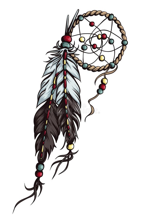 Hand dragen dreamcatcher royaltyfri illustrationer Hand dragen dreamcatcher royaltyfri illustrationer