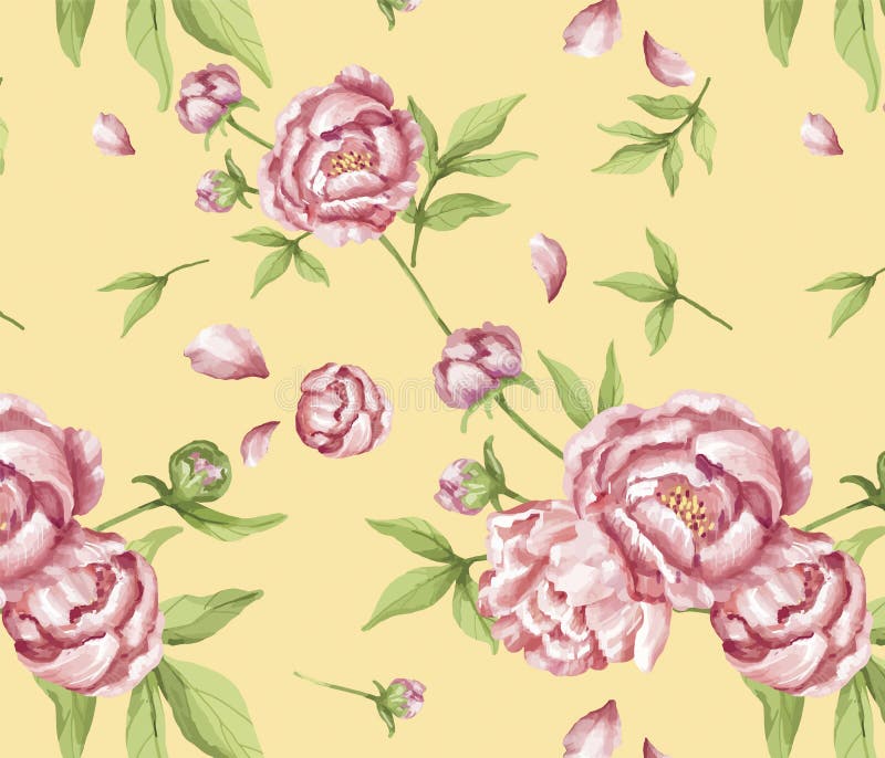 Hand dragen rosa pionmodell stock illustrationer Hand dragen rosa pionmodell stock illustrationer