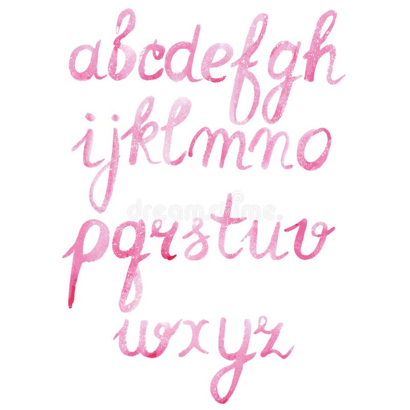 Hand dragen vattenfärgstilsort för din design Vattenfärgbokstäver royaltyfri illustrationer Hand dragen vattenfärgstilsort för din design Vattenfärgbokstäver royaltyfri illustrationer