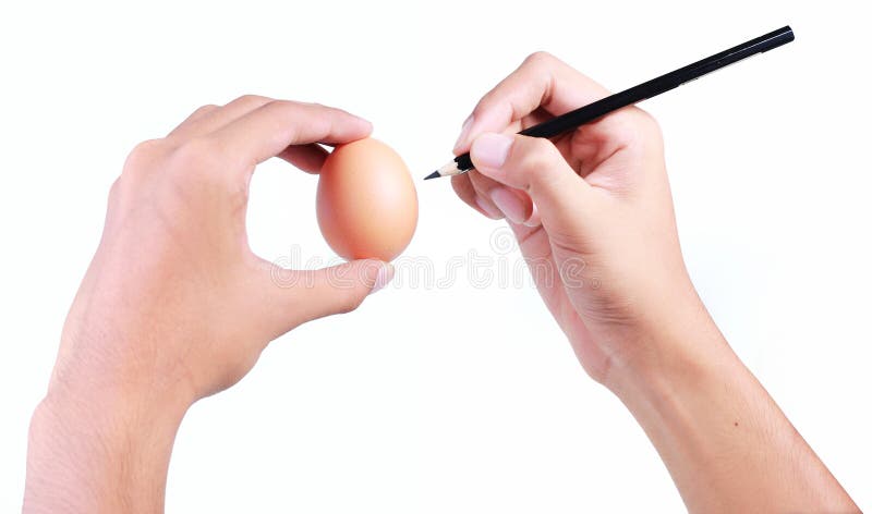 Hand draw on egg