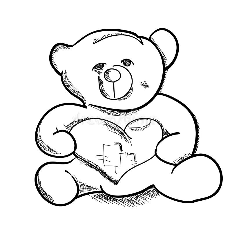 Simple teddy bear illustration wallpaper - Wall Fashion