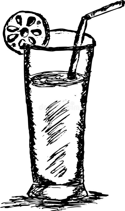 Hand Draw Or Sketch Of Juice Stock Vector Illustration of vector