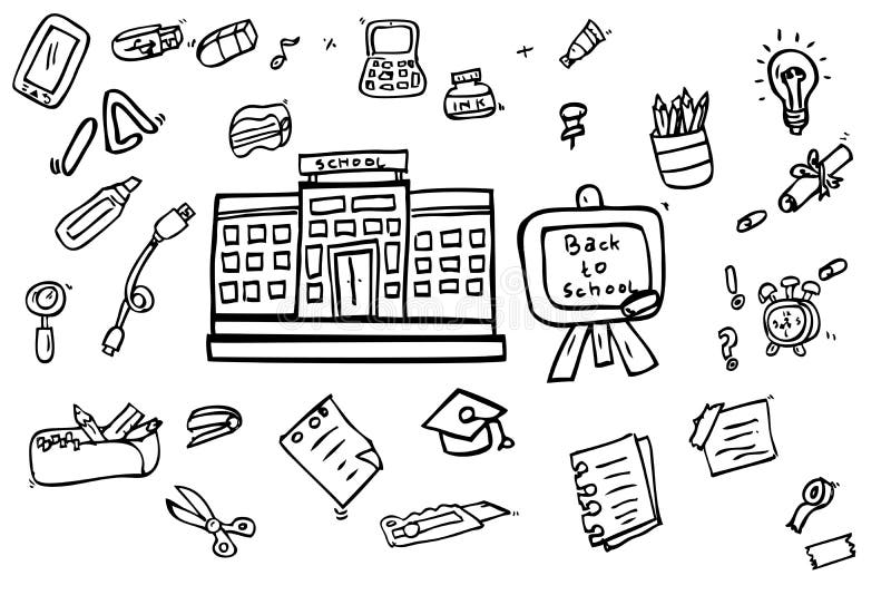 Hand Draw Sketch School Stuff Stock Illustrations – 84 Hand Draw Sketch  School Stuff Stock Illustrations, Vectors & Clipart - Dreamstime