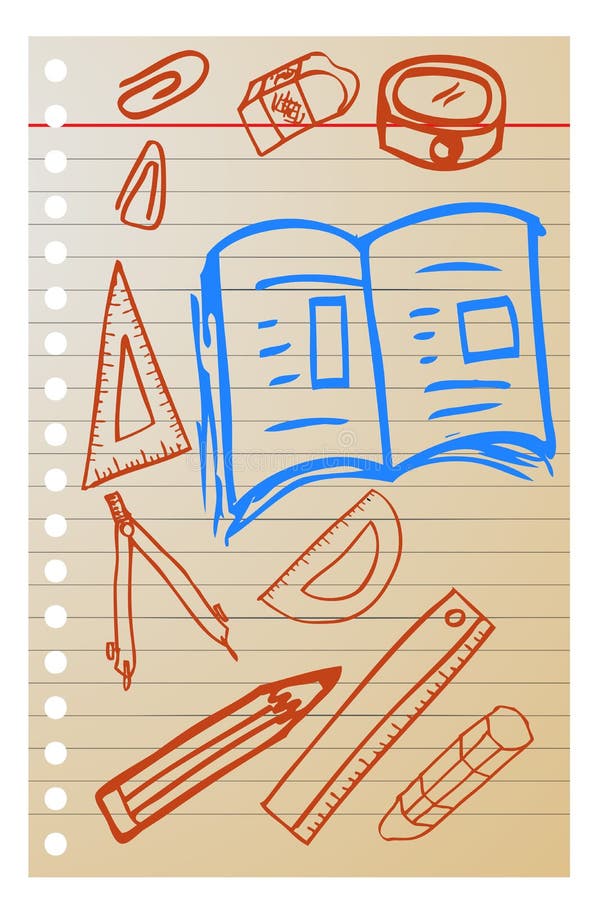 Hand Draw Sketch School Stuff Stock Illustrations – 84 Hand Draw