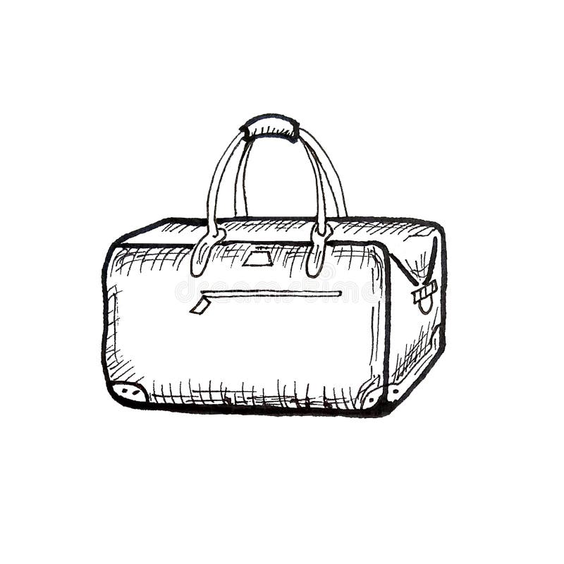 travelling bag drawing